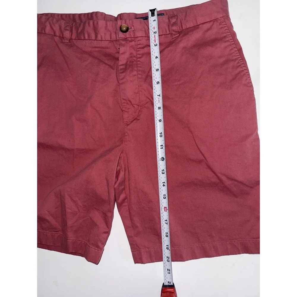 Vineyard Vines Club Shorts Flat Front Cotton Twill Nantucket Red Size 38 Preppy
